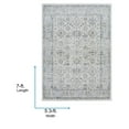 thumbnail image 3 of Livabliss Area Rugs for Living Room, 5x7 Edmonton Traditional Light Gray Rug, Bedroom Dining Room Home Decor Stain Resistant Carpet (5'3" x 7'), 3 of 7