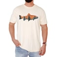 thumbnail image 2 of Trout Fishing Shirt for Men and Women Fish Sunset Tree Line Unisex Graphic T-Shirt Ivory Shirt Adult Large, 2 of 4