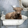 thumbnail image 2 of Sommers, Mindy 20x20 Black Ornate Wood Framed with Double Matting Museum Art Print Titled - Bathing Bull, 2 of 4
