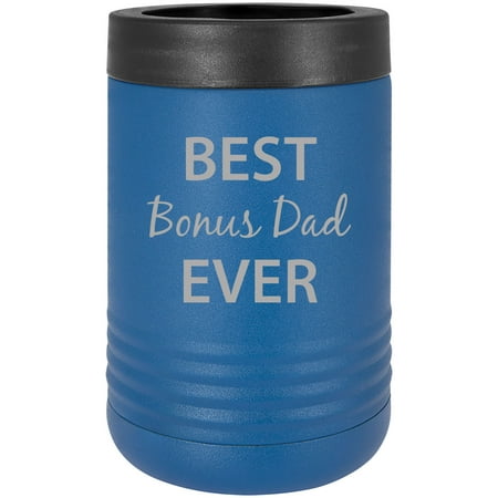 Best Bonus Dad Stainless Steel Engraved Insulated Beer Beverage Holder Can Cooler,