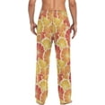 thumbnail image 4 of FREEAMG Lemon Grapefruit Pajama Pants for Men, Men's Separate Bottoms, Pure Cotton Comfortable Lounge Pants for Men（325）, 4 of 7