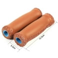 thumbnail image 6 of Yosoo 1 Pair Three Colors Retro Artificial Leather Bicycle Handlebar Grips Bike Handle Cover Grips, Leather Handle Bar, Handlebar Grip, 6 of 7