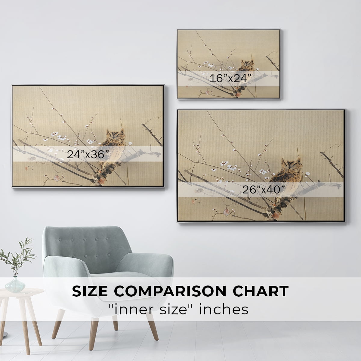 Vintage Landscape-MXVI By Wexford Home Framed in Silver Wood Gallery Wrapped Canvas 27 in. x 41 in.