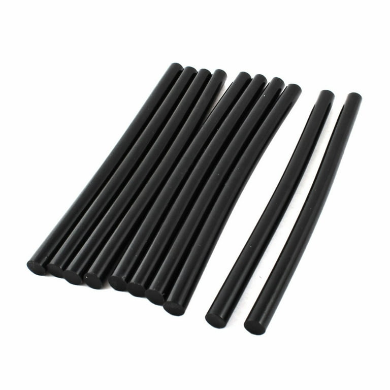 Unique Bargains 10pcs 11x190mm Black Plastic Hot Melt Glue Sticks for  Fabric Attachment 