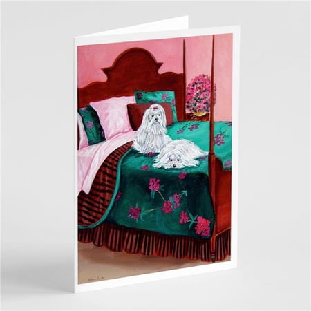 Maltese & Puppy Waiting on You Greeting Cards & Envelopes - Pack of 8