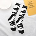 thumbnail image 4 of Daiia Sports Socks Leopard And Zebra 2 Printed Novelty Crew Socks for Men Women Knee High Socks Cotton Socks Soft & Breathable Support Unisex Socks, 4 of 9