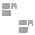 thumbnail image 3 of Injueey Alfombrilla de baño antideslizante supersuave de poliéster, duradera y fácil de limpiar, antideslizante y se puede mecanizar en 3D gris piedra 3D 2Conjunto, 3 of 6