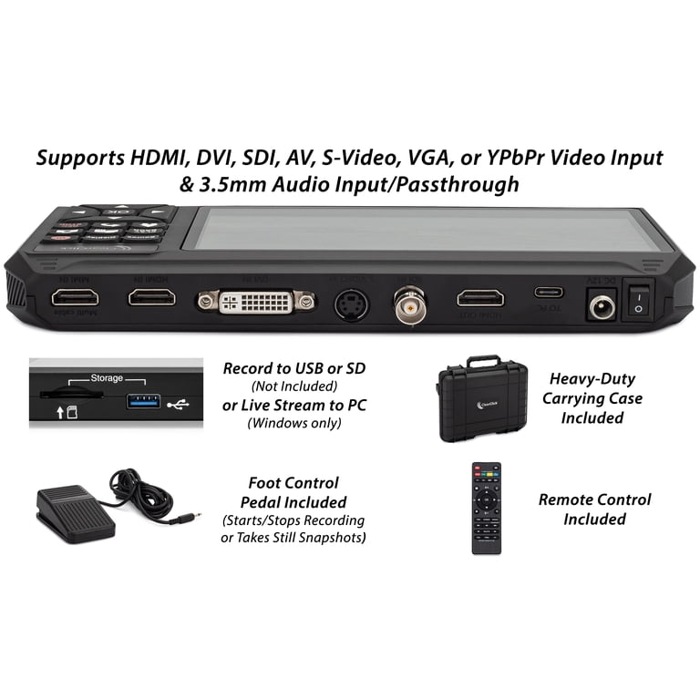 ClearClick HD Video Capture Box 3.0 - HDMI, DVI, SDI, RCA/AV, USB