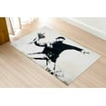 thumbnail image 5 of Banksy Flower Graffiti Rug, Outdoor Rugs, Printed Rug, Front Door Rug, Easy to Clean Rug, Graffiti Rug, Anarchy Graffiti Rugs, Non Slip Rug, 2.6'x5' - 80x150 cm, 5 of 8