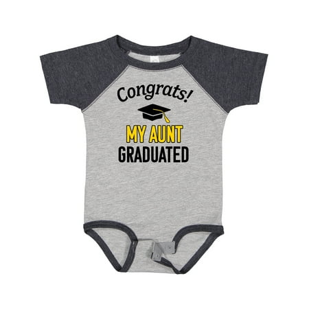 

Inktastic Congrats! My Aunt Graduated with Cap Gift Baby Boy or Baby Girl Bodysuit