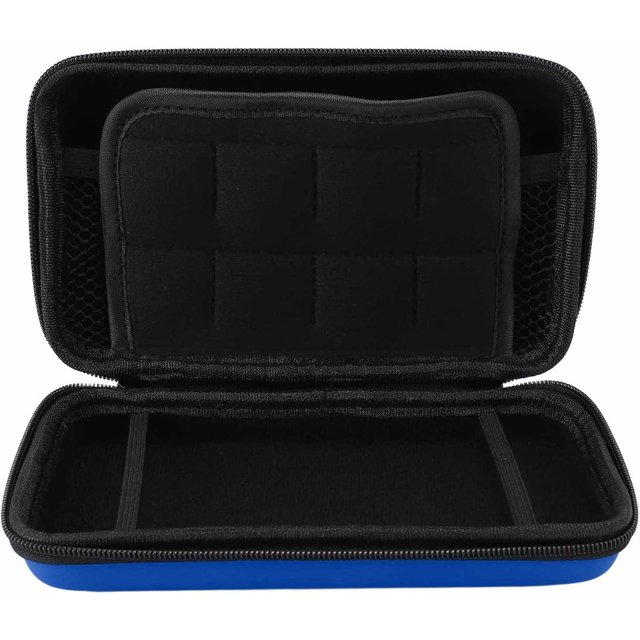 YISITIAN Carrying Case for 3DS for New 3DS XL for New 2DS XL, Hard Protective Shell Travel Case for Super NES Edition for New 2DS XL with 8 Game Slot Inner Pocket (Blue) CA919-6932