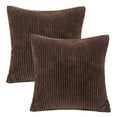 thumbnail image 3 of Phantoscope 20 x 20 Cozy, Stylish, Concise Ocean Solid Print Living Room, Bedroom Corduroy Decorative Pillow Case, Zip Closure 2 Count, 3 of 6