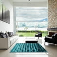 thumbnail image 6 of Ahgly Company Indoor Square Patterned Bright Turquoise Blue Area Rugs, 8' Square, 6 of 6