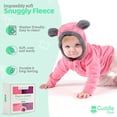thumbnail image 4 of Cuddle Club Winter Jacket Kids Fleece Sweatshirt Full Zip Hoodie for 6 to 12 Months, Pink & Purple Bear 2-Pack, 4 of 6
