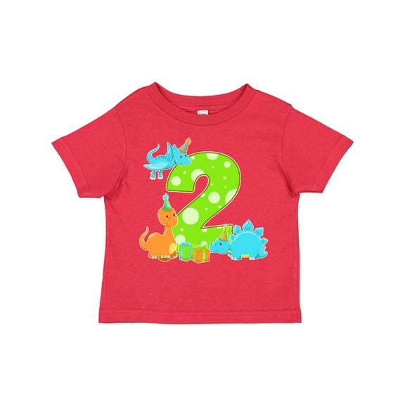 Inktastic Dinosaur Party-second Birthday Boys or Girls Toddler T-Shirt