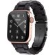 thumbnail image 1 of Compatible con Apple Watch Band 38Mm 40Mm 42Mm 44Mm Thin Light Resin Correa Pulsera con hebilla de acero inoxidable Reemplazo para Iwatch Series 7 6 5 4 3 2 1 Se (Negro/Negro, 38/40/41Mm) Namotu CZDZ-HY207-3, 1 of 7