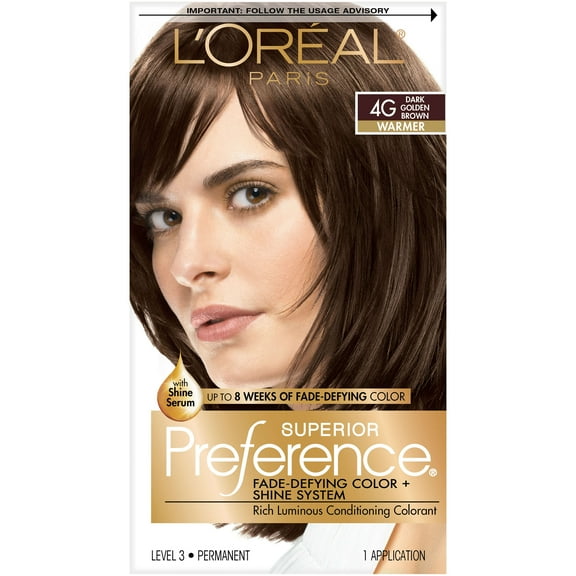 L'Oreal Paris Superior Preference Fade-Defying Shine Permanent Hair Color, 1 kit
