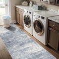 thumbnail image 5 of Hallway 2x8 Washable Runner Rug: Abstract Stain Resistant Kitchen Entryway Rugs Farmhouse Ultra Soft Bathroom Bedroom Print Floor Mat Thin Non-slip Indoor Carpet For Living Room Laudry(2x8 Blue/ivory, 5 of 8
