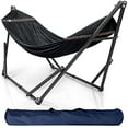 thumbnail image 1 of Tranquillo Universal Hamac Double de 106,5 Po avec Support et Sac Ajustables, Noir, 1 of 5