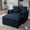 Blue+Ottoma, variant on Arouseden Black Oversized Chair Set of 2,Big Chenille Armchair,Oversized Single Sofa Chair with Wide and Deep Seat,Extra Large Living Room Chairs Set of 2