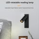 thumbnail image 5 of Lámpara de Pared LED de 3 W, Luz de Lectura Integrada y Giratoria, USB para Dormitorio, Mesita de Noche, Estudio, Bronce 3000 K., 5 of 5