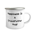 thumbnail image 2 of Joke Grandfather 12oz Camper Mug, Happiness Is A Grandfather Hug!, Present For Big Paw, Unique Gifts From Grandson, Coffee mug, Tea mug, Travel mug, Gift for coffee lover, Gift for tea lover, Gift for, 2 of 2