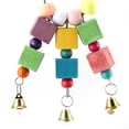 thumbnail image 2 of Parrot Toys, Color Bird Chew Colgando Juguete Chewing Molienda Ming Swing Accesorios con Campana para Mascotas Parrot Budgie Perico Cacatúa Canario Finch Paloma Jaula de Pájaros Spptty suministros para aves, 2 of 7