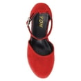 thumbnail image 4 of YDN Women Classic Round Closed Toe Wedge High Heeled Pumps Ankle Strap Sandals D'Orsay Platform Casual Dressy Shoes Size 10.5 Red, 4 of 4