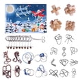 thumbnail image 1 of Christmas Arrival 24 Piece Set Of Intelligent Metal Puzzle Locks Luban Locks Brain Teasers And For Christmas Timer 30 Min 15 Min Sand Timer for Kids Timer for Kitchen Countdown to Christmas Clock, 1 of 1