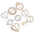 thumbnail image 1 of Scarf Tie Ring, Exquisite Craft Simple Installation Pearls Scarf Buckle  For Wedding For Party, 1 of 8