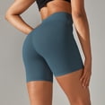 thumbnail image 3 of SnnmBlm Womens ButterLuxe Biker Shorts 6 Inches - High Waisted Workout Running Volleyball Spandex Yoga Shorts Army Green XL, 3 of 4