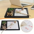 thumbnail image 4 of JSNKJLMN Garden Miniature Sandbox Zen Garden Kit for Desk Sand Tray Kit Artificial Bonsai Tree Rocks Rakes Meditation Gift for Home Office Desk Decor, 4 of 8