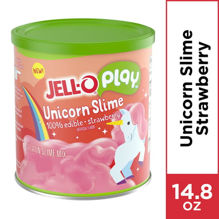 Jell-O Play Slime Making Kit, Unicorn Strawberry, 14.8 oz Mix
