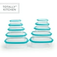 thumbnail image 6 of Totally Kitchen Rectangle Food Containers, Teal, 20 Pcs, 6 of 10
