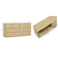 thumbnail image 3 of Clive Mid-Century Modern 72" Dresser in Natural Oak and Gold (6-Drawer), 3 of 9