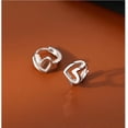 thumbnail image 6 of Solid 925 Sterling Silver Love Heart Hoop Earrings for Women Teens Heart Hoop Earrings Love Huggie, 6 of 14
