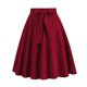 thumbnail image 4 of Karight Womens Midi Skirt Swing A-line Vintage Casual Elastic Wide Waist Flared Skirt with Belt, 4 of 5