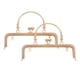 thumbnail image 1 of Uxcell 2 Pcs Marco de Monedero de Metal, 20cm/7.1" Marco Rectangular Retro con Cierre de Beso Embossado para Hacer Monederos (Dorado Claro), 1 of 5