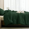 thumbnail image 4 of ANGENIA King Size Comforter Sets Dark Green, 3 Pieces Soft Fluffy Boho Bedding Comforter Set for King Bed, All Season Lightweight Tufted Down Alternative Comforter Bed Set, 4 of 8