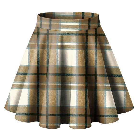 Zeagoo Women's Skirt Casual Mini Skater Skirt Stretchy High Waist Flared Pleated A Line Basic Versatile Skirt