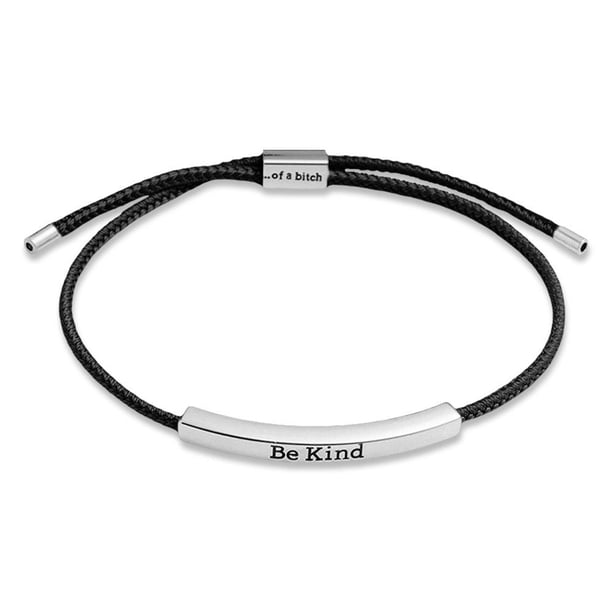 Wartleves 2024 Nueva pulsera de tubo motivacional Be Kind of a ajustable trenzada nueva