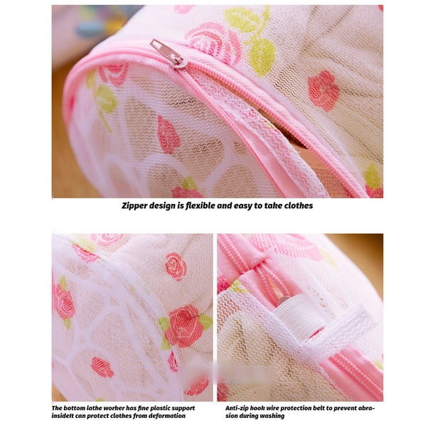 keepw Bag Washing Bra Laundry Mesh Wash Zipper Protection Underwear Clothes  Folding Machine Lingerie Portable Special 1Set
