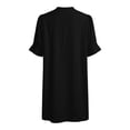 thumbnail image 6 of EYNMVR Shift Dress for Women V Neck Ruffle Sleeve Loose Summer Office Work Casual Dress, 6 of 7