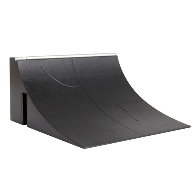 B Finger Skateboard Park Ramp Toy With Mini Skateboard Training Props For Finger Tricks Stunts No Battery Required Portable Skate Park Set 5.9 Inch