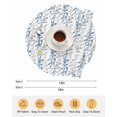 thumbnail image 6 of 15 Inch Round Placemats Set of 4, Navy Blue Grey Botanical Non Slip Heat Insulation PP Table Mats, Spring Floral Summer Farmhouse Washable Place Mats for Kitchen Dining Party Table Decor, 6 of 7