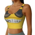 thumbnail image 2 of Pofeuu Smiling With Sunglasses Print Sports Bra for Women Sexy Vest Yoga Running Gym Fitness Crop Bras Tops-X-Large, 2 of 8