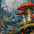 thumbnail image 5 of Patifu Forest Mushrooms Moon Bathroom Shower Curtain Set with Hooks 69"x72, 5 of 7