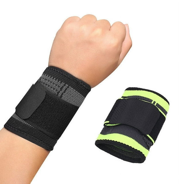 Protección de muñeca ajustable de compresión de nailon que absorbe el sudor Correa de punto transpirable Protección de muñeca antideslizante Protector antideportivo