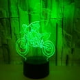 thumbnail image 5 of Lámpara de ilusión óptica con luz nocturna LED 3D con 16 colores cambiantes y control remoto táctil inteligente, lámpara de noche para niños, regalo de cumpleaños de Navidad para niñas y niños, motoci, 5 of 5