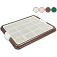thumbnail image 2 of Dog Pee Pad Holder, Puppy Potty Training Tray 22.5”X16.5” for Small Dogs (Chocolate), 2 of 11